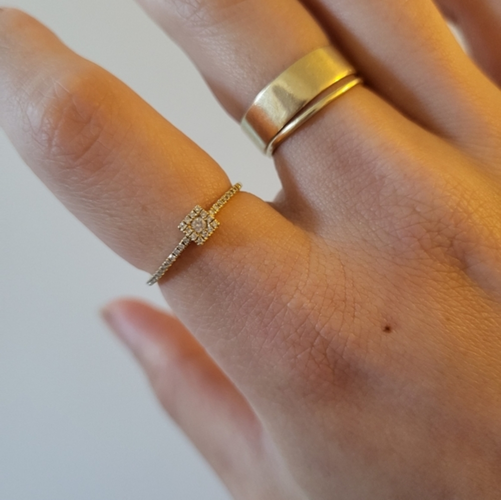 14K gold diamond ring size 7